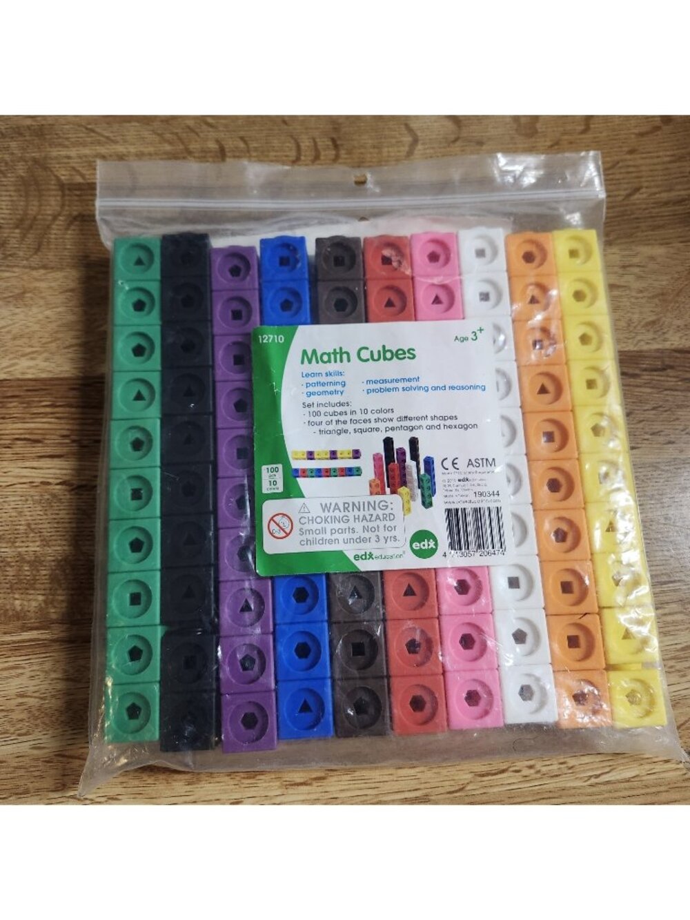 Mathlink Cubes for Students 100 Interlocking Cubes STEM Activities